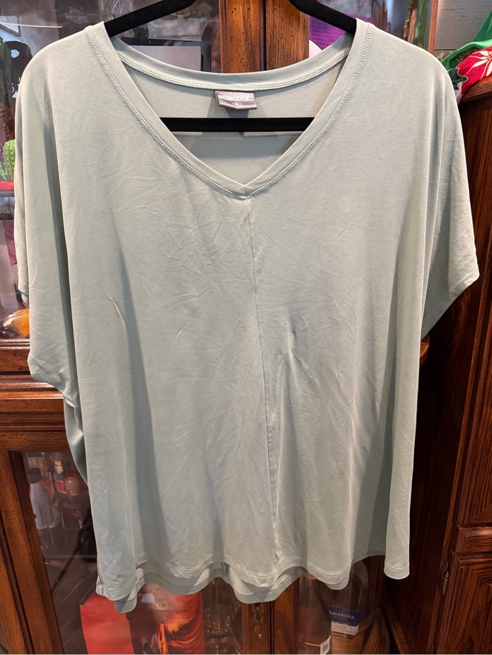 Coolibar Sage V-Neck Short Sleeve Tee
